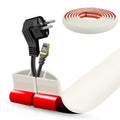 Floor Cord Cover Cable Cavity Self Adhesive Cord Hider Floor 10FT Floor Cable Management Power Cord Protector Floor Electric Cord Covers for Offices, Gym, Exhibitions (Beige, 1.97" x 10')