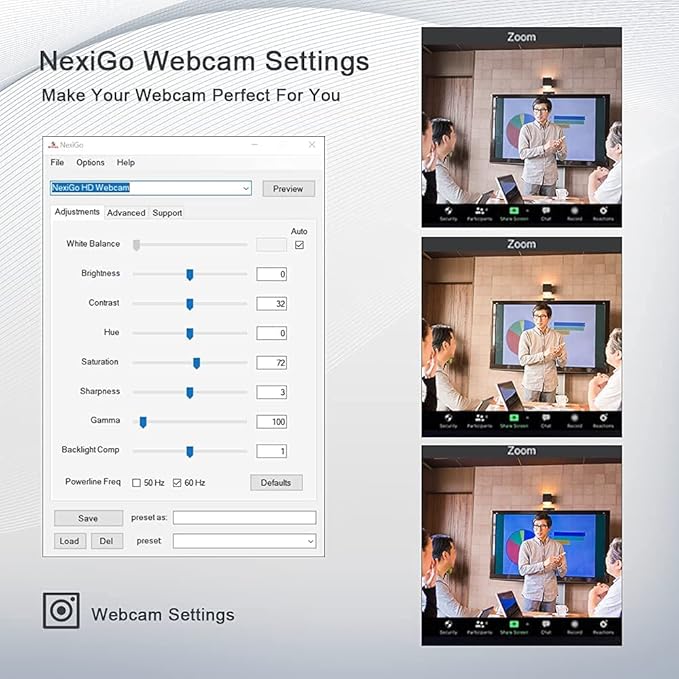 NexiGo N660 1080P Business Webcam, Dual Microphone & Privacy Cover, USB FHD Web Computer Camera, Plug and Play, for Zoom/Skype/Teams/Webex, Laptop MAC PC Desktop
