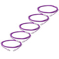TRUECABLE Cat6 Component Rated Patch Cable, Unshielded (U/UTP), 10ft, Purple, 28AWG Solid Copper, Snagless 10G High-Speed Ethernet Cable, PoE++ 4PPoE 100W, UL Listed, RoHS-3, 5 Pack