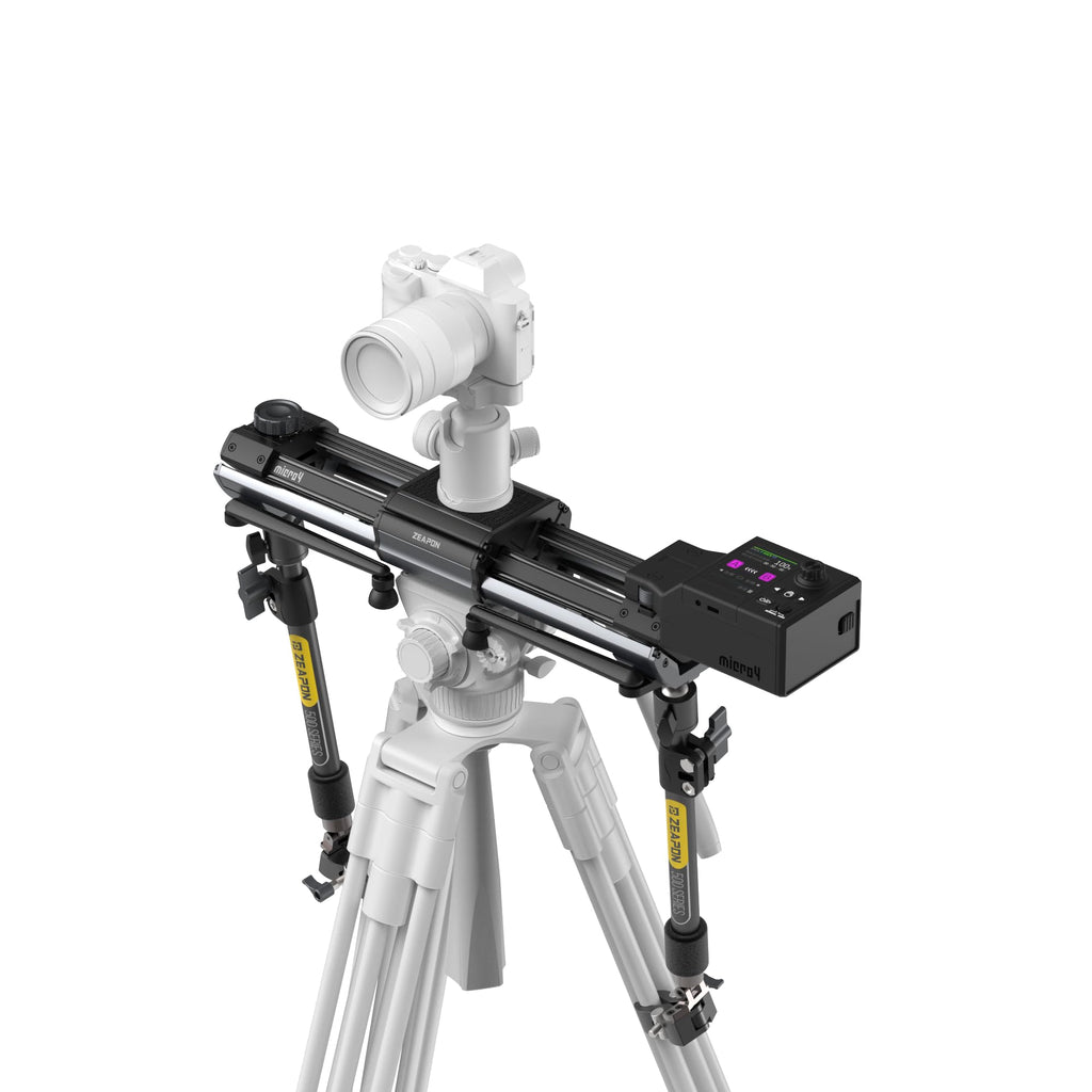Zeapon Micro4 E500 Double Distance Motorized Camera Slider, High-Speed Low Noise Motor 10-26Lbs Payload, 27''/59cm Compact Slider with Carrying case, LCD Screen, App Control, Smooth Damping Design
