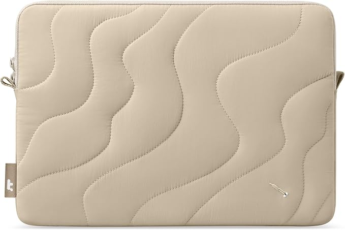 tomtoc 360 Protective Puffy Laptop Sleeve for 14-inch MacBook Pro M4/M3/M2/M1 Pro/Max A3112 A3401 A3185 A2992 A2918 A2779 2024, 13.5/13.8-inch Surface Laptop 7(Copilot+ PC)/6/5/4/3, Quilted Design