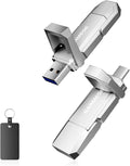 256GB USB C Flash Drive Up to 450MB/s USB 3.2 Solid State Thumb Drive Type-A + Type-C 2-in-1 Flash Drive Memory Stick Data Storage Compatible with Smartphone Tablet Computer Game Console