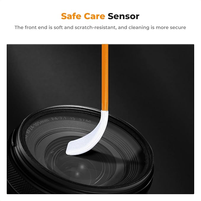 K&F Concept 6 Pack APS-C Frame Sensors Cleaning Swabs, DSLR SLR Digital Camera Dry CCD CMOS Clean Swabs Compatible with Nikon Sony Canon DSLR Camera Sensor, 16mm x 20mm