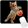 Square Mouse Pad Playful Orange Kitten Basketball on Fire-1,Gaming Mouse Pads for Desk,Soft Computer Waterproof Non-Slip Mouse Mat