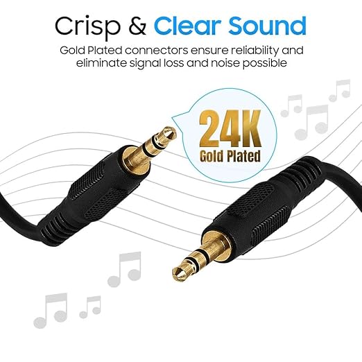 Cmple - 3.5mm Aux Male to Male Stereo Audio Cable Auxiliary Headphones Cord MP3 PC - 75 Feet
