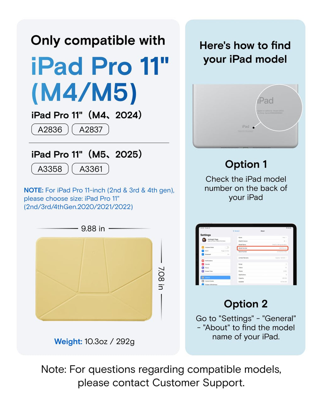 MOFT Dynamic Folio Case for iPad Pro 11- inch (M5 2025 / M4 2024), Slim Magnetic Stand Case with 20+ Viewing Angles, Auto Wake/Sleep, Ultra Thin, Panna Cotta x Faded Jeans