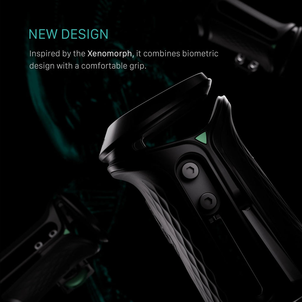 Tilta Xeno Side Handle for Filmmakers & Cameras - Titanium Gray | Secure Connection & Helps Prevent Rotation | Adjustable Height | Textured Silicone Grip | Easy Assembly (1/4″-20 w/Locating Pins)