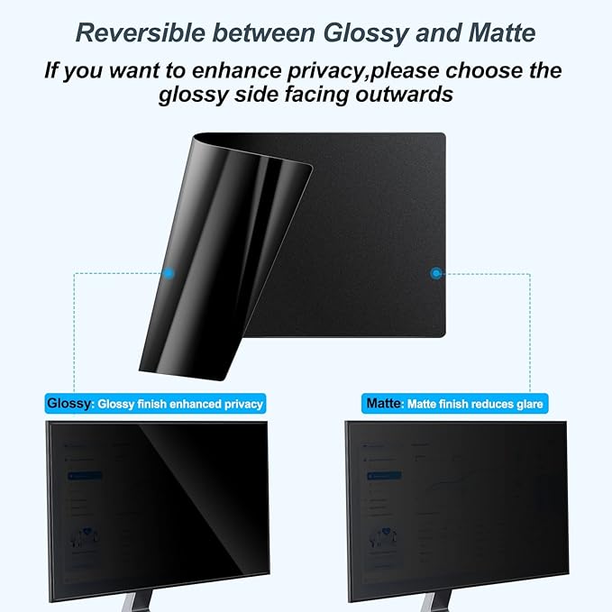 [2-Pack] 23.6 Inch Privacy Screen for Monitor Computer Screen Privacy Filter for 16:9 Widescreen Monitor Desktop PC Monitor Privacy Film Monitor Privacy Shield and Anti-Glare Protector