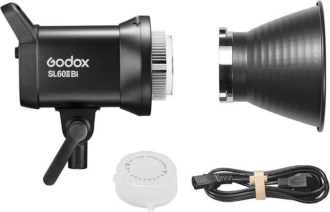 Godox SL60IID Softbox Lighting Kit Professional Studio Equipment with Softbox, SL60II-D 75W LED Video Light 3-Light Kit with APP control, Reflector, light stand, Boom Arm for Portrait Product Shooting