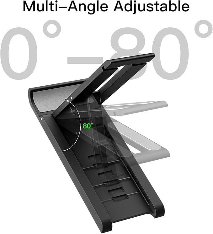 ESSAGER 2 Pack Cell Phone Stand, Adjustable Foldable Mini Mobile Phone Holder for Desk Compatible with iPhone/Kindles/Smartphones (White)