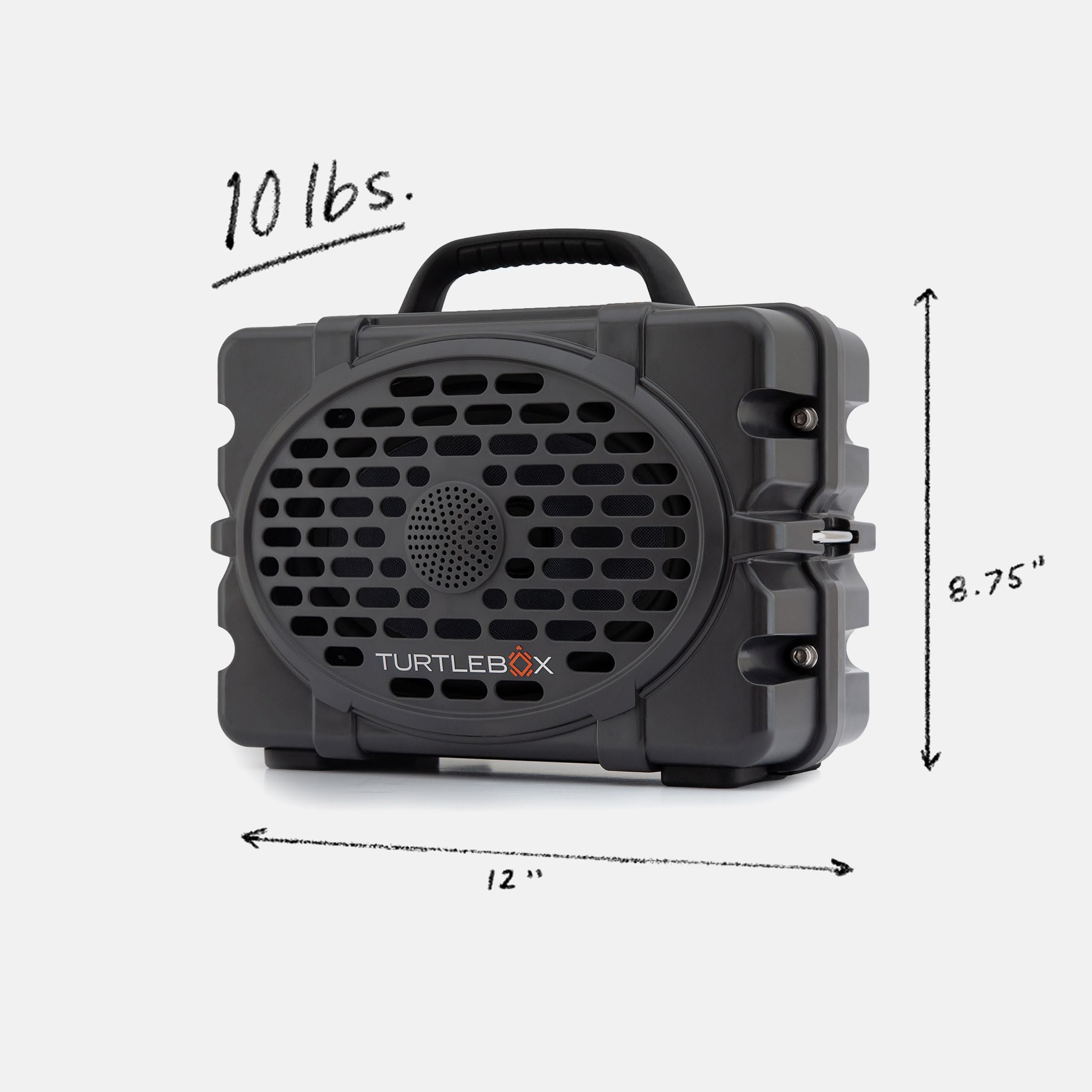 Turtlebox Original Gen 3 Outdoor Bluetooth Speaker, Gray/Hot Pink