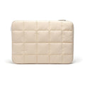 U Brands Nylon Puffer Large Laptop Case, 10.5" x 15", Computer Bag for MacBook Pro, MacBook Air, Chromebook, HP, Laptop Bag for Women, Sand Beige