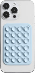 Suction Phone Case Mount, Phone Sticky Grip for iPhone and Android, Adhesive Phone Accessory, Hands-Free Mirror Shower Phone Holder for Videos and Selfies (Baby Blue)