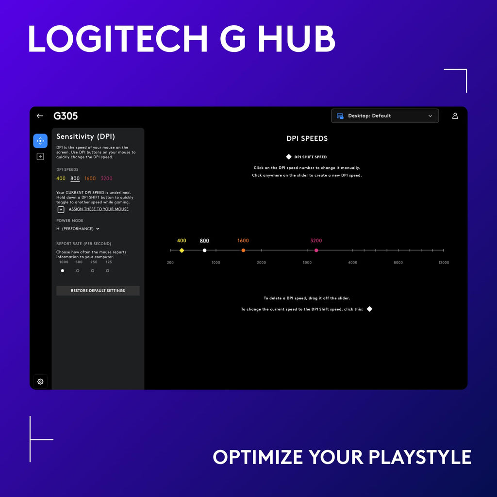 Logitech G305 Lightspeed Wireless Gaming Mouse, Hero Sensor, 12,000 DPI, Lightweight, 6 Programmable Buttons, 250h Battery, On-Board Memory, Compatible with PC, Mac - Mint