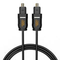 CableCreation Optical Digital Audio Cable, 50FT Thin Fiber Optic Toslink Gold Plated Optical S/PDIF Cord for Home Theater, Sound Bar, TV, PS4, Xbox, VD/CD Player, Game Console& More, Black