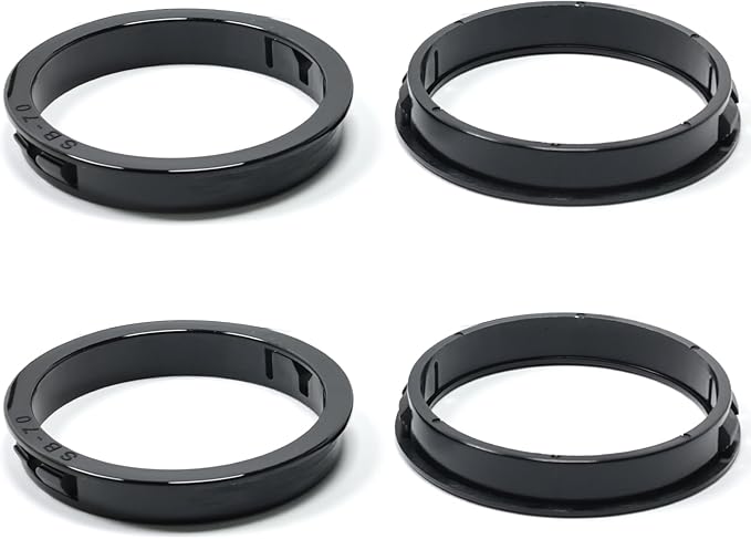 2-5/8"(70mm) Black Snap-in Knockout Insulating Bushing Grommets, Plastic Cable Hole Grommet for Wiring, Round Nylon Snap in Locking Electrical Wire Cord Hose, Tubing Bushings Grommets, 4pcs