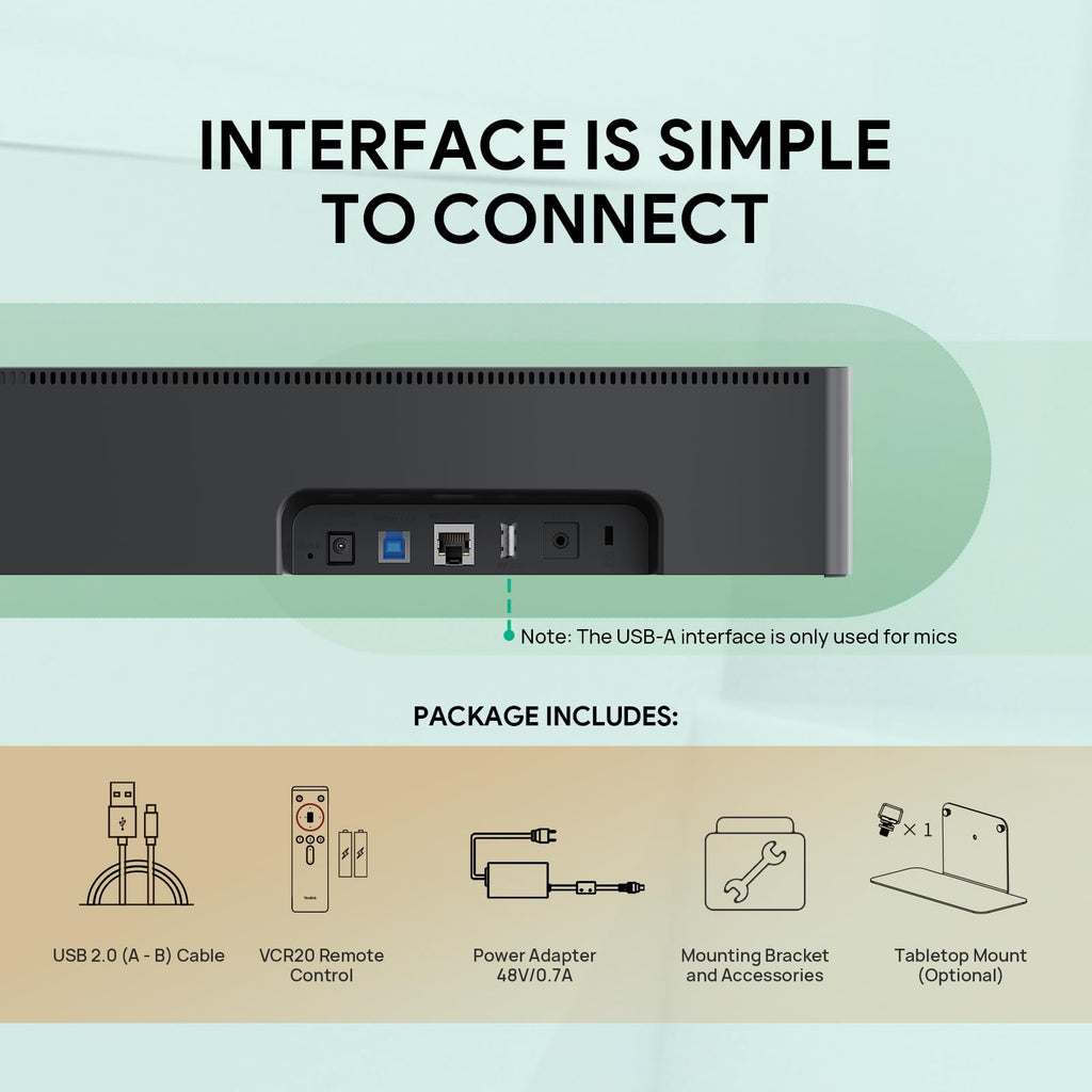 Yealink UVC40 E2 4K Conference Room Camera System 8 Mic for Huddle Rooms