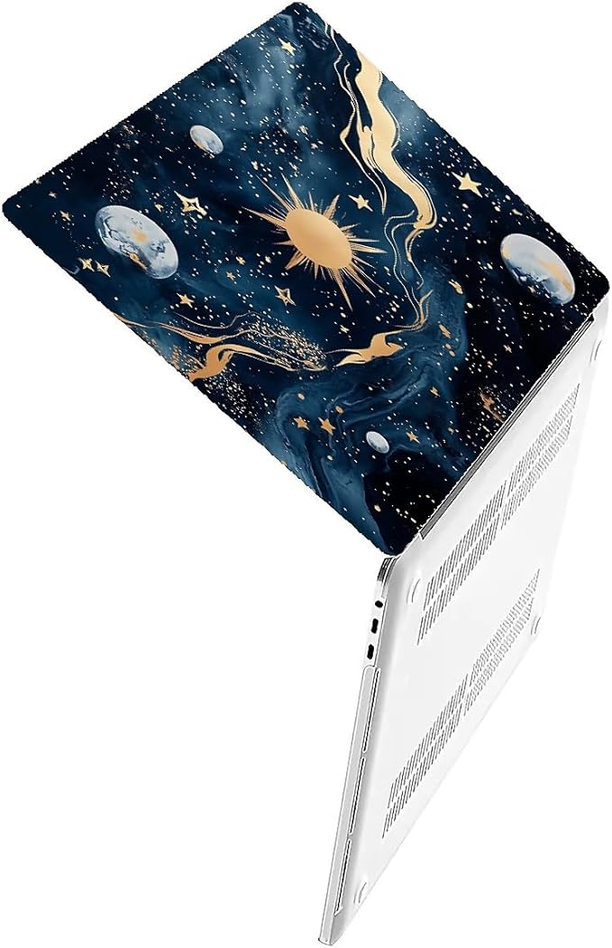 Compatible with MacBook Air 13.3 13.6 Inch Case 2022 2021 2020 2019 Plastic Hard Shell Case Cover,13.3 Pro(A1706/A1708/A1989/A2159/A2289/A2338), Moon and Sun