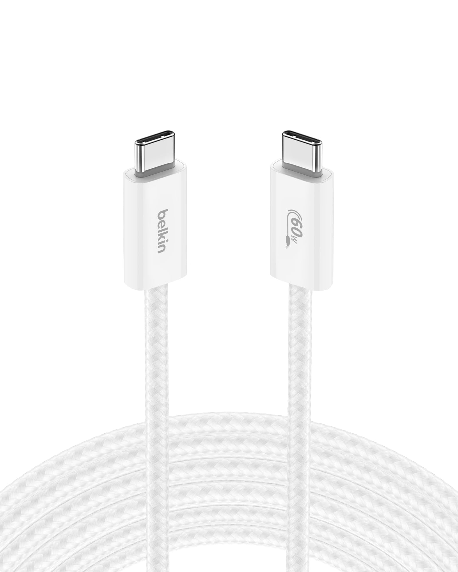 Belkin USB C to USB C 60W Braided Cable 9.9ft iPhone Charger Cord