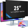 IPROKKO [2-Pack] 25 Inch Computer Privacy Screen Filter for 16:9 Widescreen Monitor, Removable 25in Anti Blue Light Glare Privacy Shield, Anti Spy Security Protector for Hp Dell Asus Acer Samsung