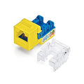 trueCABLE Cat5e Keystone Jack, Unshielded (UTP), 90 Degree Punch-Down, PoE++ (4PPoE) 100W, UL Listed, ETL Verified, ANSI/TIA Certified, Modular RJ45 Female, Yellow, 24 Pack