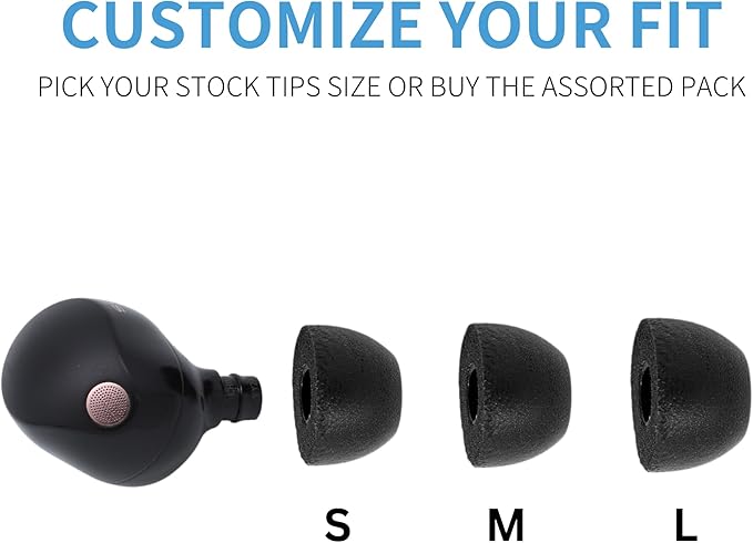 Comply TrueGrip | Premium Memory Foam Replacement Earbud Tips for Sony True Wireless Earbuds | Enhanced Comfort, Secure Fit, Superior Noise Isolation, Cleaning Tool | Black, Small (3 Pairs)