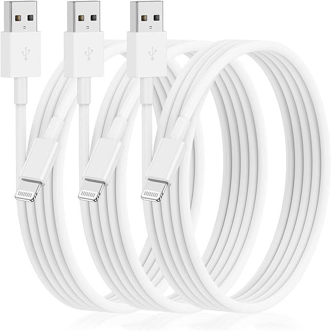 3Pack [Apple MFi Certified] Long iPhone Charging Cable 10ft-Apple Lightning to USB Cable Wire - 10 Foot iPhone USB Charger Cords for iPhone 14 13 12Pro/Pro Max XR X 8 7 6 5 Plus SE