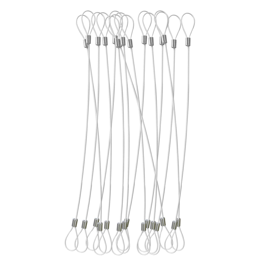 Ciyebst Cable Tethers 15 Pack with Crimping Tool (12 Inches, White), Adjustable Security Cable Look, Universal DIY Adapter Tethering Ties Kit for Computer Cord, Pre-Assembled, Tamper-Resistant