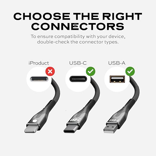 Statik MagStack USB to USB C Cable, A to Type C Charger Fast Charging Phone Charger Cord, On The Go Magnetic Charging Cable for Car, Compatible with iPhone 16 Pro Max, Galaxy S24, 27W 3FT/1M, 3-Pack