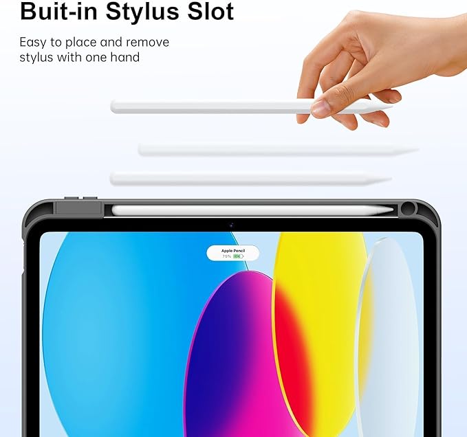 for iPad 11th 10th Generation Case with Keyboard, Magnetic 720° Rotatable Cover Detachable Wireless Bluetooth Backlit Keyboard with Pencil Holder for iPad 11 inch A16 2025 & 10.9 inch 2022 -Black