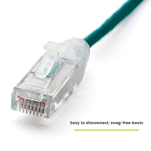 TRUECABLE Cat6 Component Rated Patch Cable, Unshielded (U/UTP), 5ft, Green, 28AWG Solid Copper, Snagless 10G High-Speed Ethernet Cable, PoE++ 4PPoE 100W, UL Listed, RoHS-3, 1 Pack