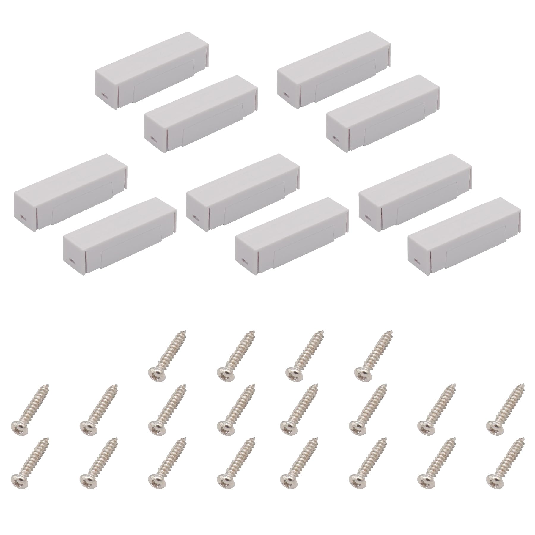 FOCMKEAS 5Pcs Magnetic Reed Switch, NC, 2 Wire, ABS White, MC-44b