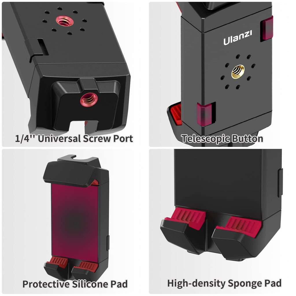 ULANZI ST-29 Phone Tripod Mount, 2-in-1 Tablet Smartphone Holder Adapter