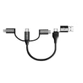 Futurizta Tech [Upgraded] Zeus-X 6-in-1 Universal Multi Cable (0.65ft/0.2m) Fast Charging 60W Laptop PD, QC3.0 & 27W Fast Charging & Data Sync, Military Grade Braided with Cable Organizer Strap
