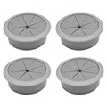 Desk Grommet 2" (50 mm), Desk Hole Cover for Cables Dark Grey, Cable Grommet ABS Plastic, Desk Hole Grommet for Office and Home Table Cable, Detachable & Flexible Cable Cord Organizer-4 Pcs