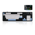 EPOMAKER X Aula F108 PRO Wireless Gaming Keyboard with Screen, 8000mAh Battery, 104 Hot-Swappable and Programmable Keys and Knob, RGB Backlight, for Mac/PC/Android (Blue&White&Black)