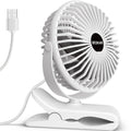 BESKAR USB Clip on Fan, Portable Small Desk Fan with Cord Powered