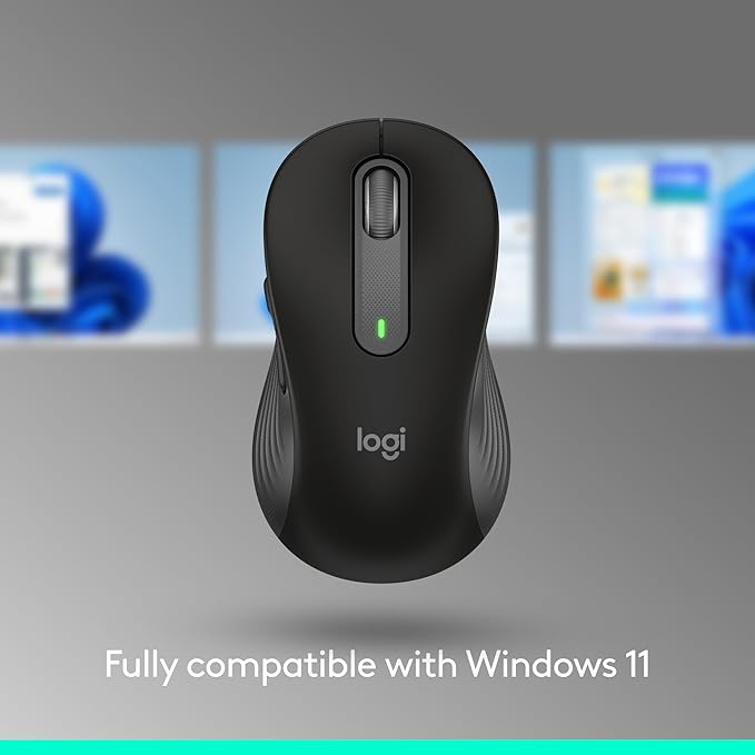 Logitech Wireless Mouse Signature M650 L Full Size - Large Hands, 2-Year Battery, Silent Clicks, Customizable Buttons, Bluetooth, PC/Mac/Chromebook - Classic Blue, Right-Handed, Large