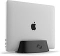 HumanCentric Vertical Laptop Stand in Black Aluminum, Upright Adjustable Holder and Dock, Laptop Vertical Stand Fits MacBook Pro and Other Laptops .5" to 1.5", Clamshell Compatible