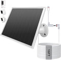 Solar Panel for Ring Camera, 8W High - Efficiency Solar Charger Compatible with Stick Up Cam & Ring Spotlight Cam (Battery) - Waterproof, 16ft Long Cable, DC3.5mm & USB C Ports, White