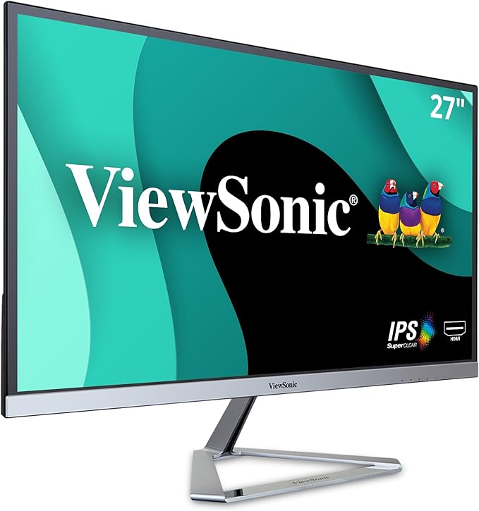 ViewSonic VX2776-SMHD 27 Inch 1080p IPS Monitor with FreeSync, Ultra-Thin Bezels, HDMI and DisplayPort