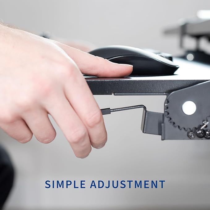 VIVO Large Clamp-on 27 (33 Including Clamps) x 11 inch Computer Keyboard and Mouse Tray with 12 Setting Swinging Height Adjustment, Platform Drawer for Typing, Black, MOUNT-KB08V