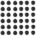 CYADCI 36 Pieces Small Earbud Tips Soft and Comfortable Silicone Earbud Tips Ear Bud Replacement Pieces Silicone Fit Most in-Ear Headphones，Inner Hole 3.8mm -5.5mm，Small Black Replacement Eartips