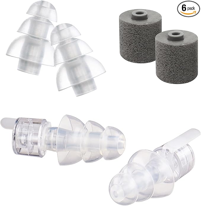Etymotic ER20XS ETY Earplugs Set - High-Fidelity Hearing Protection - Up to 20 dB Sound Reduction - Reusable - Includes 1 Pair of Large, Standard, and Foam Eartips, Neck Cord & Case