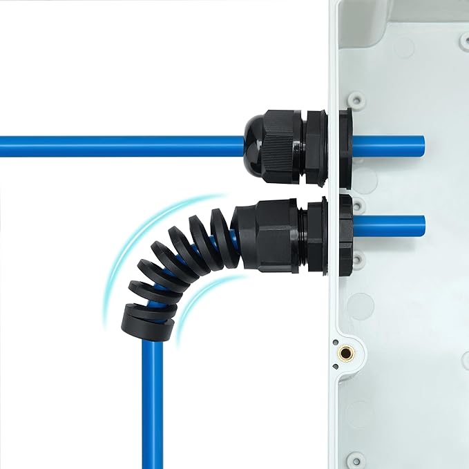 36 Pcs Waterproof Cable Gland,PG13.5(NPT 1/2) Thread(6-12mm), Suitable for Various,waterproof wire grommet Strain Relief Cord Connectors,Suitable for Various Electrical Installations"