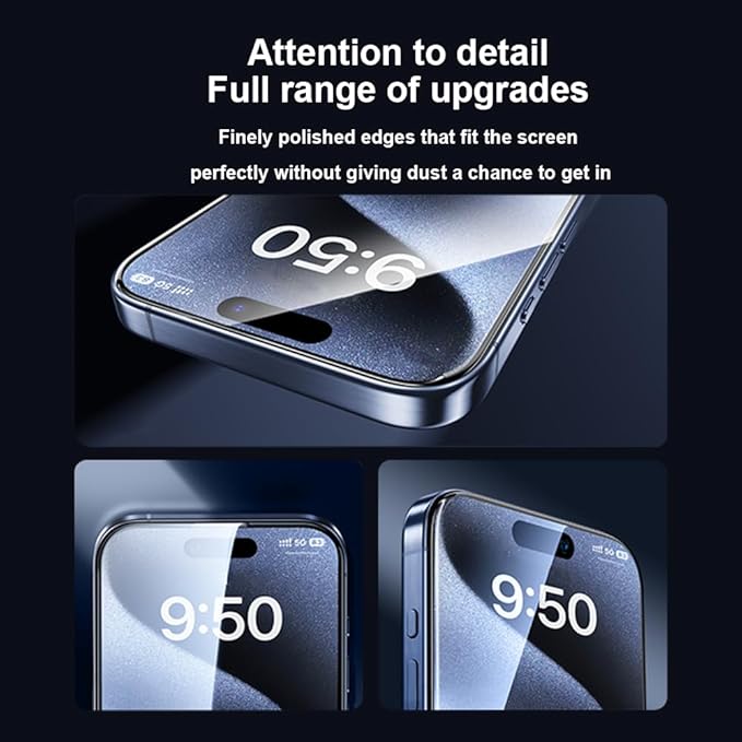 OneFish Screen Protector for Iphone 14Plus/13Pro Max, HD Clarity Tempered Glass Film 9H+ Hardness, with Hassle-Free Installation Frame, Dust-Free Bubble-Free Anti-Fingerprint, 2Pack