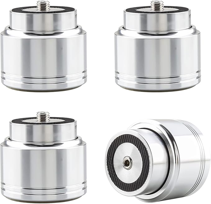 Tertullus 4pcs Aluminum Speaker Isolation Feet Sound Isolation Maglev Feet Speaker Stand Turntable Feet (48mm×42mm)