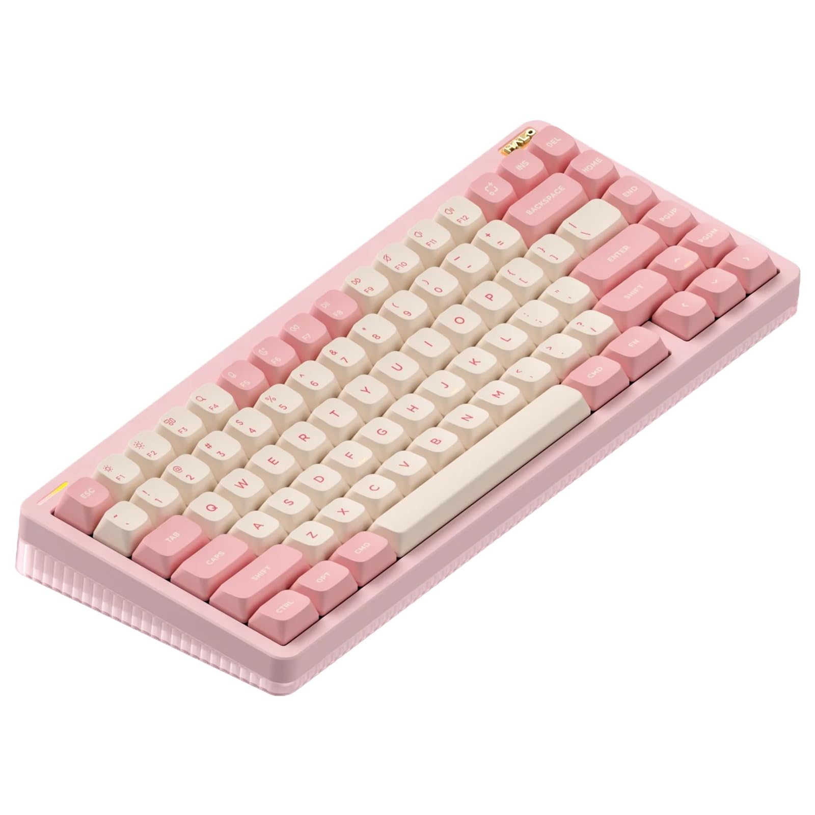 nuphy Halo75 V2 Mechancial Gaming Kyeboard,75% Wireless Hot Swappable Bluetooth Keyboard,83 Kyes RGB Backlit Keyboard,Support Bluetooth/2.4GHz/USB-C-Pink Mint Switch