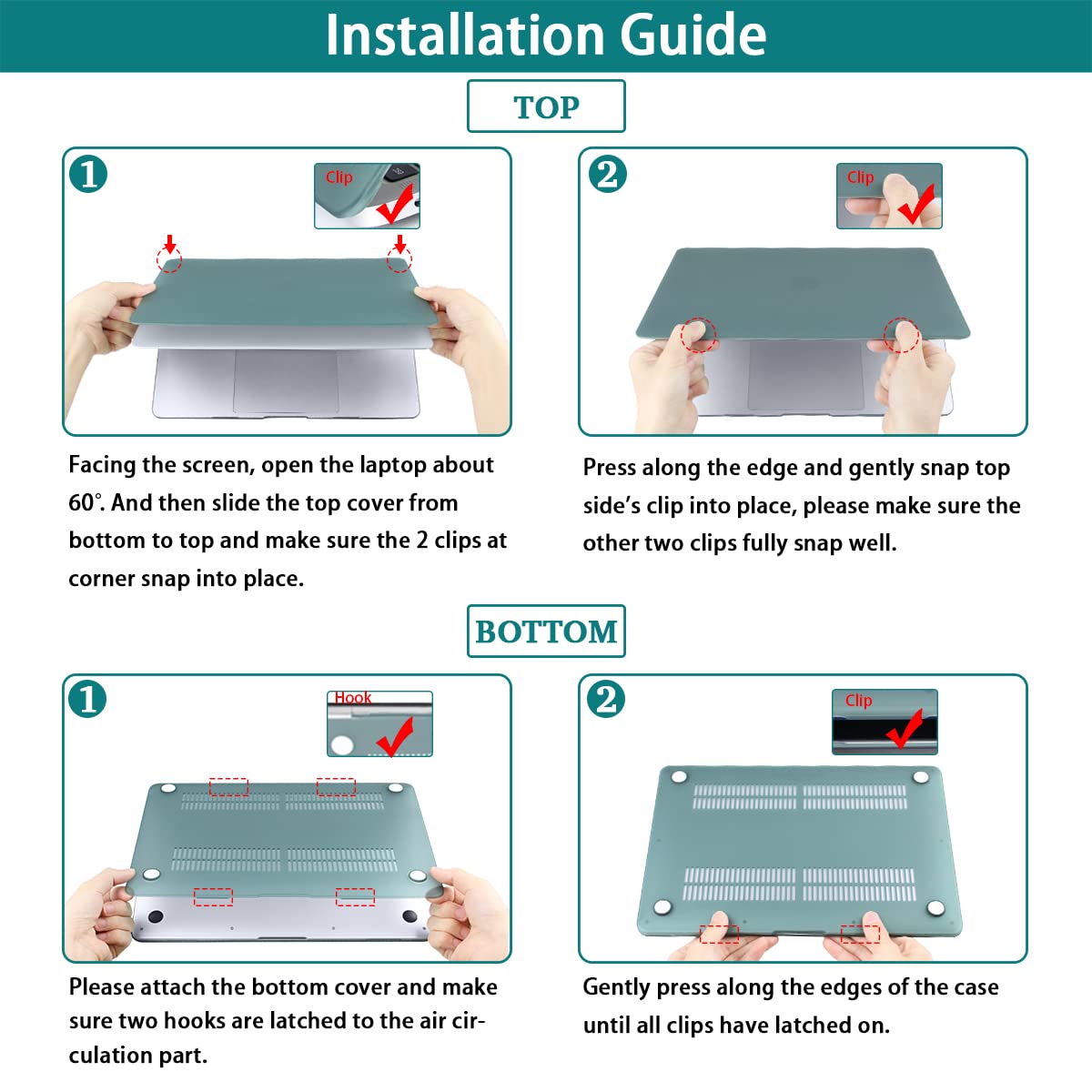 Teryeefi MacBook Pro 13 Inch Case, Hard Shell, Keyboard Cover, Screen Protector, A2338 A2251 A2289 A2159 A1989 A1706, Landscape
