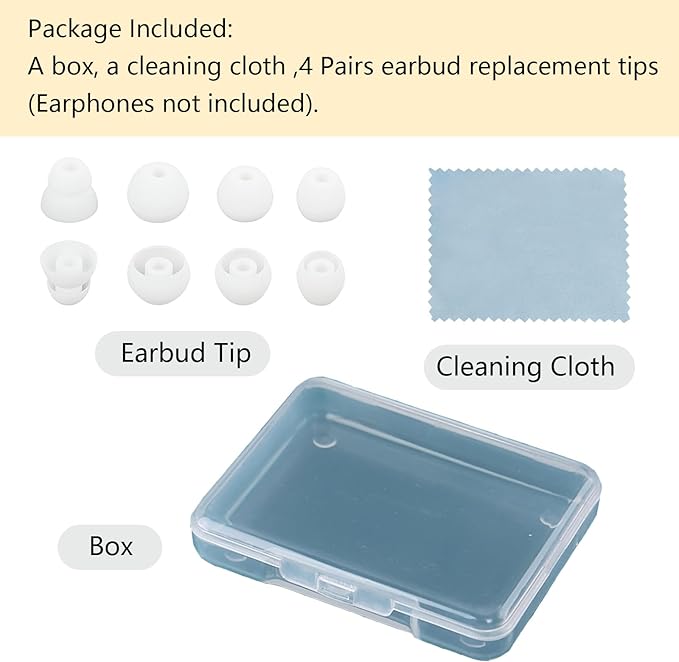 Ear Bud Covers Silicone Replacement Earbud Tips Compatible with Powerbeats Pro Beats Wireless Earphone Headphone Ear Tips 4 Pairs